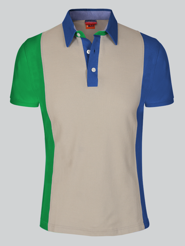 Multi Colored Short Sleeve Polo T-Shirt