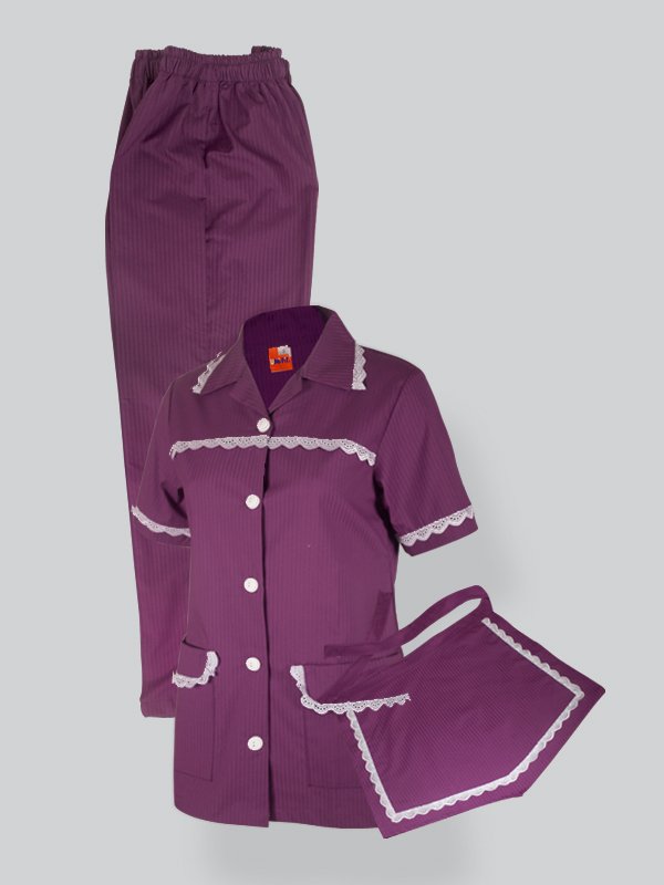 Short Sleeve Maidset With Apron